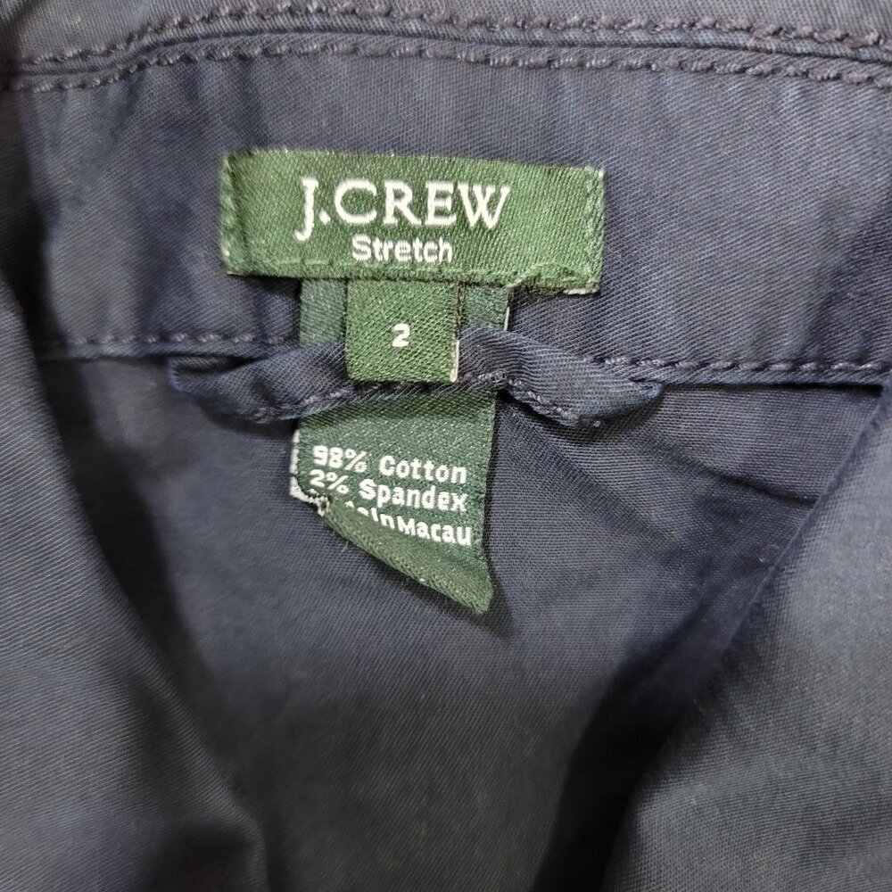 J. Crew Navy Lightweight Stretchy Buttoned Women's Shacket | Size 2 - Picture 3 of 6
